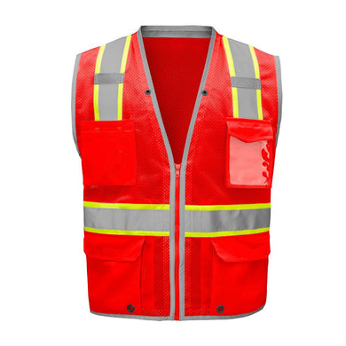 GSS 1712 – Red Safety Vest | Front View