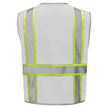 Load image into Gallery viewer, GSS 1720 - White Safety Vests | Back View
