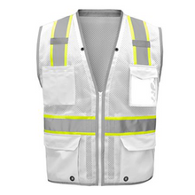 Load image into Gallery viewer, GSS 1720 - White Safety Vests | Front View
