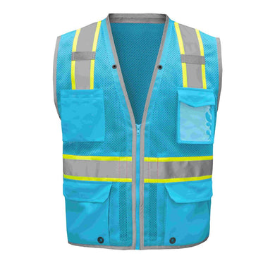 GSS 1722 –  Blue Safety Vest | Front View