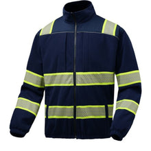 Load image into Gallery viewer, GSS 7552 – Navy High Visibility Sweatshirt | Front Left View
