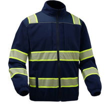 Load image into Gallery viewer, GSS 7552 – Navy High Visibility Sweatshirt | Front Right View
