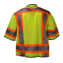 Load image into Gallery viewer, Radians SV55-3ZGD - Safety Green Surveyor Safety Vest | Back View
