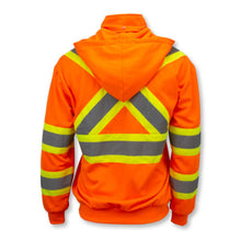 Load image into Gallery viewer, Radians SW01X-2POS - Safety Orange ANSI Class 3 Sweatshirt | Back View
