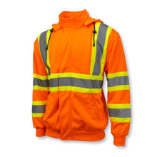 Load image into Gallery viewer, Radians SW01X-2POS - Safety Orange ANSI Class 3 Sweatshirt | Front Left View
