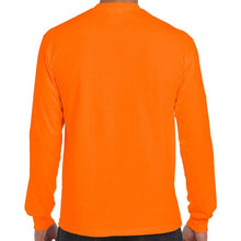 Load image into Gallery viewer, Small, Gildan, Long Sleeve Safety Orange Pocket T-Shirt [2410]
