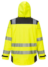 Load image into Gallery viewer, Portwest PW365YBR - Safety Green Hi-Viz Parka | Back View Hood
