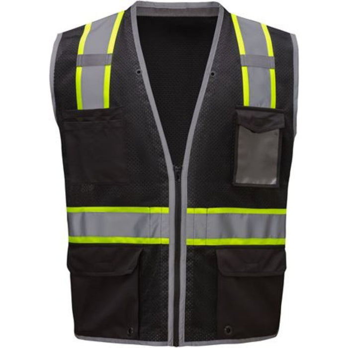 GSS 3135 Black Enhanced Visibility Safety Vest