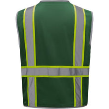 Load image into Gallery viewer, GSS 1716 - Green Safety Vests | Back View       
