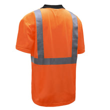 Load image into Gallery viewer, GSS 5004 - Safety Orange Hi-Viz Polo Shirt | Back Left View
