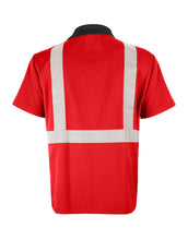 Load image into Gallery viewer, GSS 5024 - Red Hi-Viz Polo Shirt | Back View
