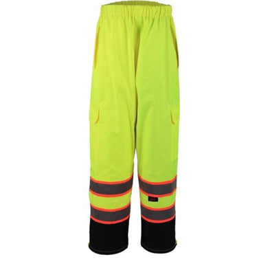 GSS 6715 - Safety Green High Visibility Rain Pants | Front View 