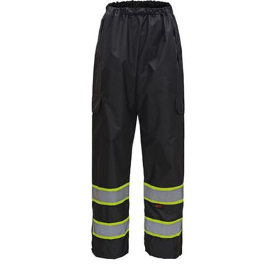 GSS 6717 - Black High Visibility Rain Pants | Front View    