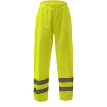 Load image into Gallery viewer, GSS 6801 - Safety Green High Visibility Rain Pants | Front View 
