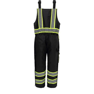 GSS 8703 - Black High Visibility Rain Pants  | Front View    