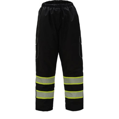 GSS 8713 – Black High Visibility Rain Pants | Front View    