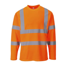 Load image into Gallery viewer, Portwest S278ORR – Safety Orange Hi-Viz Long Sleeve Shirt | Front View    
