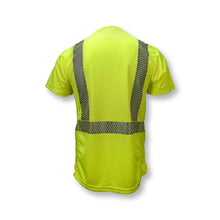 Load image into Gallery viewer, Radians ST31-2PGS - Safety Green Hi-Viz Short Sleeve Shirt | Back View

