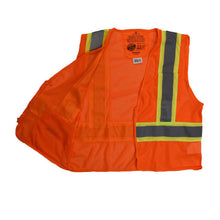 Load image into Gallery viewer, Radians SV225-2ZOM - Safety Orange ANSI Class 2 Safety Vest | Front View Open
