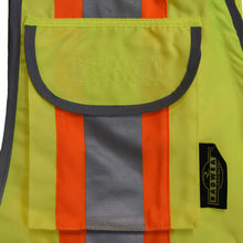 Load image into Gallery viewer, Radians SV55-2ZGD - Safety Green Surveyor Safety Vest | Left Pocket View
