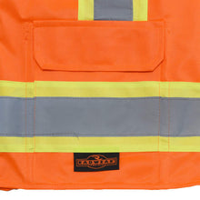 Load image into Gallery viewer, Radians SV6OM - Safety Orange Surveyor Safety Vest | Lower Pocket View
