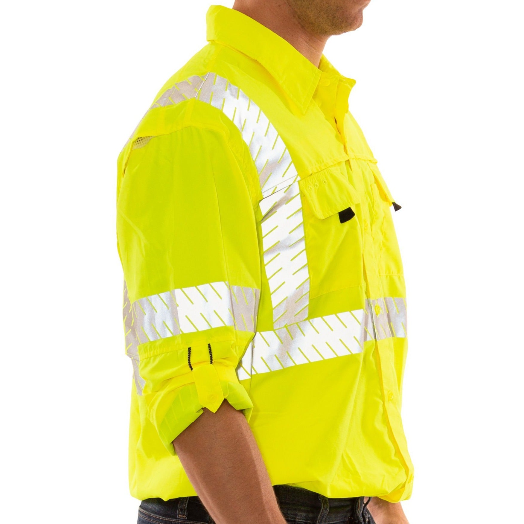 Job Sight Work Shirt Size S Hi-Vis Green/Yellow Tingley S76522